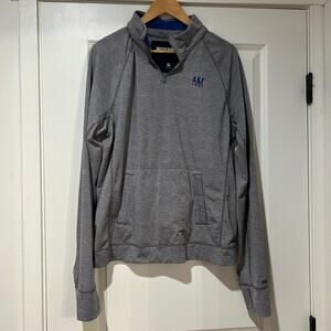 Abercrombie & Fitch Sweatshirt Men's‎ Heather Gray 1/4-Zip Performance X-Large